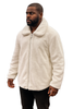 Men's White Fur Short Coat – Single Breasted, Full Zip, Regular Fit 6   - from alligatorwarehouse.com