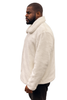 Men's White Fur Short Coat – Single Breasted, Full Zip, Regular Fit 7   - from alligatorwarehouse.com