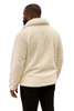 Men's White Fur Short Coat – Single Breasted, Full Zip, Regular Fit 3   - from alligatorwarehouse.com