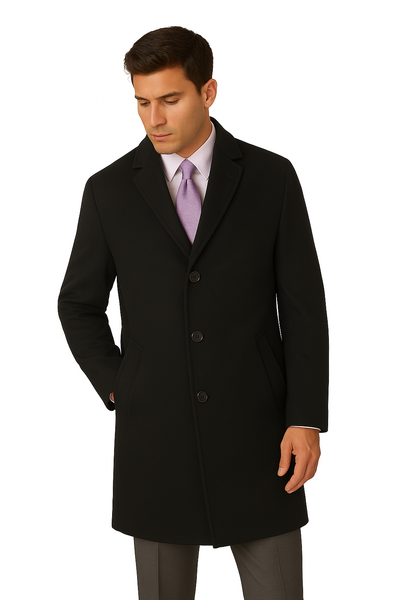 Men's Heavy Wool Overcoat – Classic Full Length Winter Topcoat 2 29315473986385  - from alligatorwarehouse.com