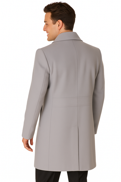 Men's Full Length Overcoat – Classic Winter Long Top Coat 3   - from alligatorwarehouse.com