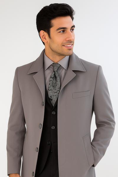 Men's Full Length Overcoat – Classic Winter Long Top Coat 6   - from alligatorwarehouse.com