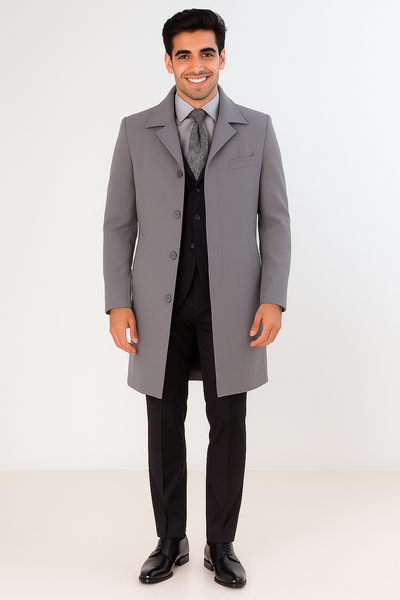 Men's Full Length Overcoat – Classic Winter Long Top Coat 4   - from alligatorwarehouse.com