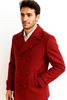 Men's Big & Tall Wool Peacoat – Classic Double Breasted Overcoat Style 6 ALB-551-4XL-BUR  - from alligatorwarehouse.com