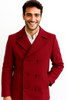 Men's Big & Tall Wool Peacoat – Classic Double Breasted Overcoat Style 7 ALB-551-4XL-BUR  - from alligatorwarehouse.com