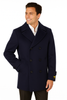 Big & Tall Men's Wool Peacoat – Classic Double Breasted Overcoat 3 ALB-553-4XL-NAV  - from alligatorwarehouse.com