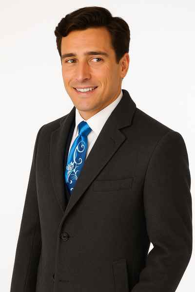 Men's Charcoal Grey Wool & Cashmere Overcoat – Classic Full Length 3 SO1CL48-Cha-S  - from alligatorwarehouse.com