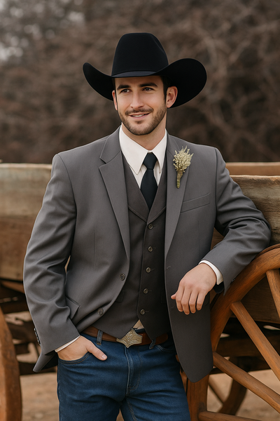 Rustic Western Wedding Outfit – Suit Jacket with Cowboy Style 7   - from alligatorwarehouse.com