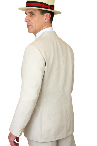Riverdale Linen Coat - Natural | Crisp 3-Piece Linen Suit for Summer 2   - from alligatorwarehouse.com