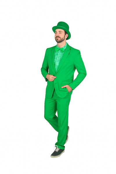 Vibrant Green Costume Suit with Matching Hat – Bold Party & Event Wear 7   - from alligatorwarehouse.com