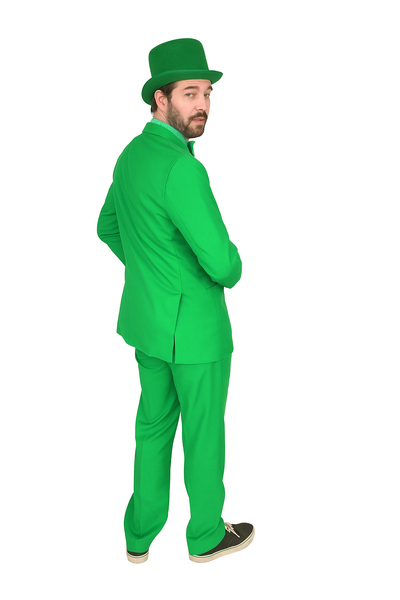 Vibrant Green Costume Suit with Matching Hat – Bold Party & Event Wear 6   - from alligatorwarehouse.com