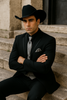 Men’s Black Western Tuxedo with Silver Vest & Cowboy Hat – Slim Fit 6   - from alligatorwarehouse.com