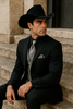 Men’s Black Western Tuxedo with Silver Vest & Cowboy Hat – Slim Fit 8   - from alligatorwarehouse.com