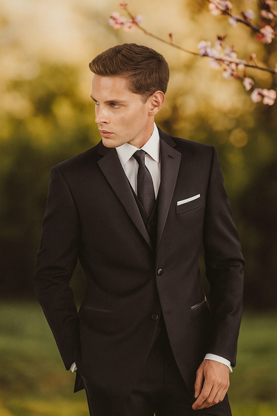 Mantoni Black Wool 2-button 2-Piece Tuxedo 4   - from alligatorwarehouse.com