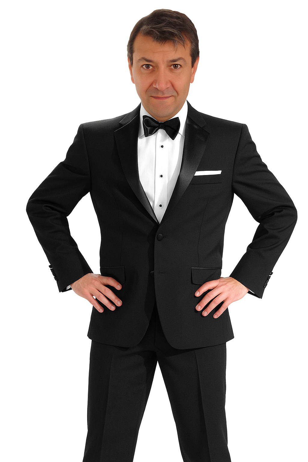 Mantoni 140s Wool 1-button Black Tuxedo 7   - from alligatorwarehouse.com