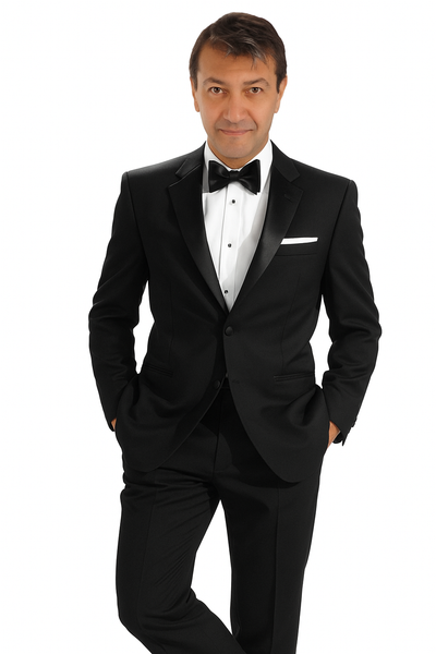 Mantoni 140s Wool 1-button Black Tuxedo 4   - from alligatorwarehouse.com