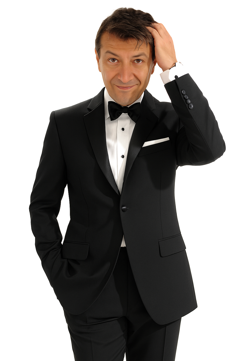 Mantoni 140s Wool 1-button Black Tuxedo 2   - from alligatorwarehouse.com