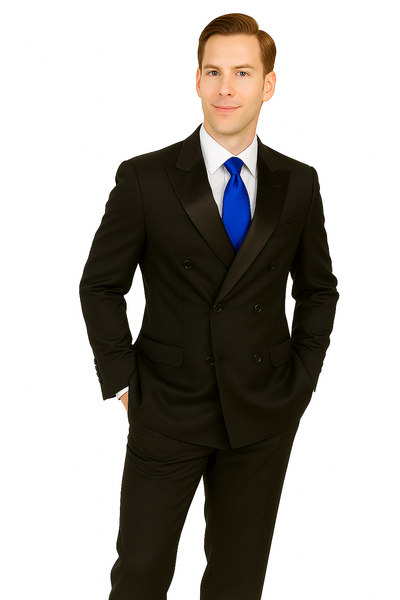 Giorgio Fiorelli Double-Breast Black Stripe Suit 4   - from alligatorwarehouse.com