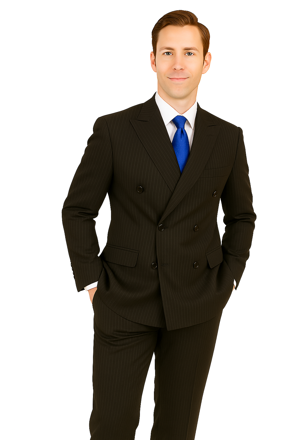 Giorgio Fiorelli Double-Breast Black Stripe Suit 6   - from alligatorwarehouse.com