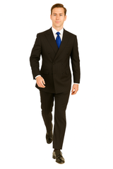 Giorgio Fiorelli Double-Breast Black Stripe Suit