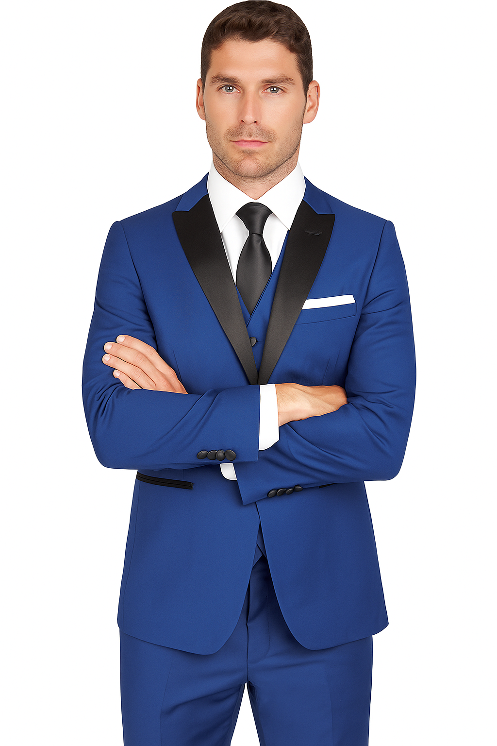 Arlan 2pc Tuxedo by Giorgio Fiorelli Black, Blue, or L Grey
