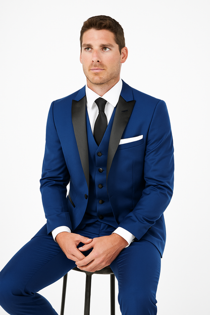 Arlan 2pc Tuxedo by Giorgio Fiorelli Black, Blue, or L Grey