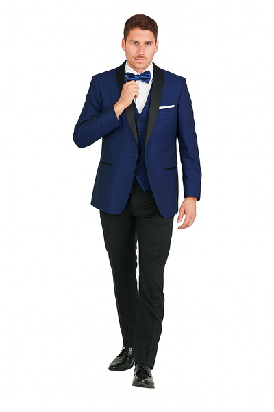 Arlan French-Blue Tuxedo with One Button 2   - from alligatorwarehouse.com
