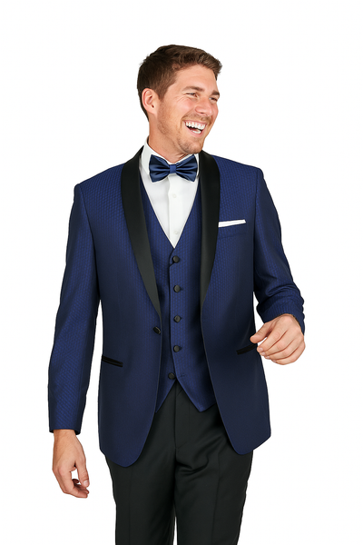 Arlan French-Blue Tuxedo with One Button 3   - from alligatorwarehouse.com