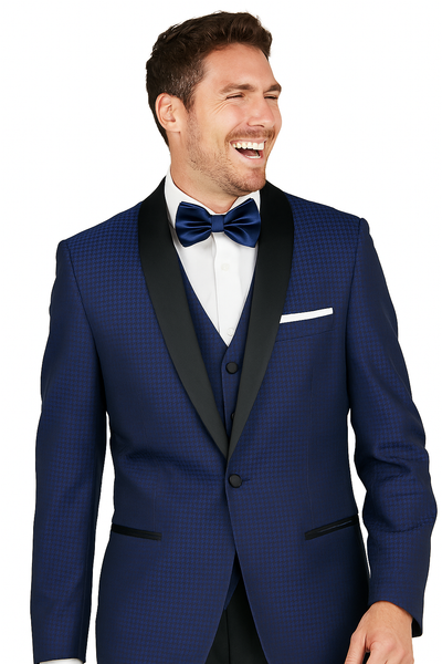 Arlan French-Blue Tuxedo with One Button 7   - from alligatorwarehouse.com