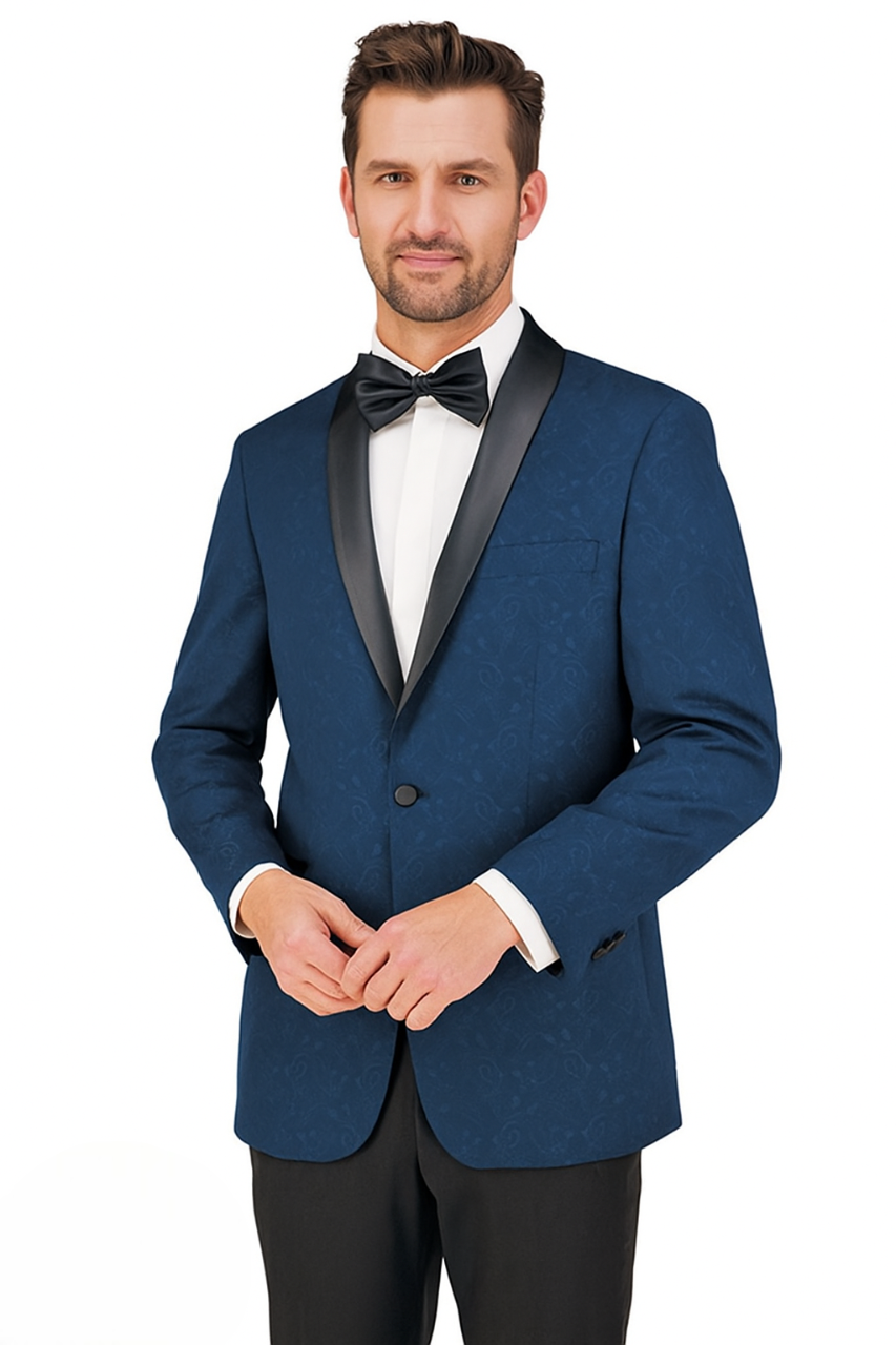 Shawl Paisly Tuxedo by Giorgio Fiorelli in Burgundy, Gray, Blue 18   - from alligatorwarehouse.com