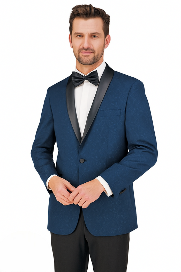 Shawl Paisly Tuxedo by Giorgio Fiorelli in Burgundy, Gray, Blue