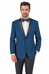 Shawl Paisly Tuxedo by Giorgio Fiorelli in Burgundy, Gray, Blue