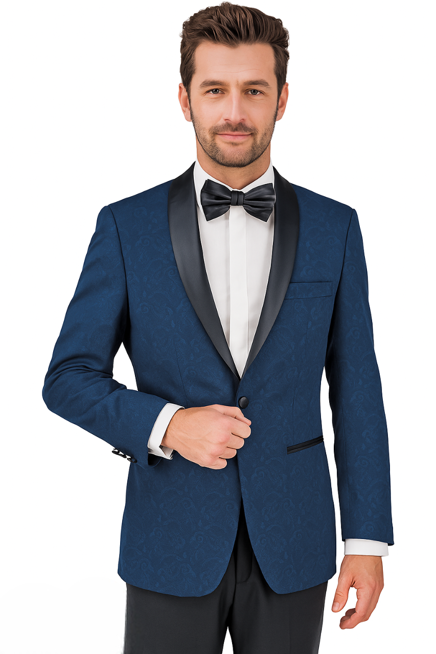 Shawl Paisly Tuxedo by Giorgio Fiorelli in Burgundy, Gray, Blue 21   - from alligatorwarehouse.com
