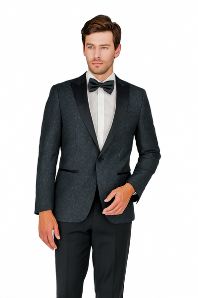 Arlan Paisly Tuxedo by Giorgio Fiorelli in Burgundy/Blue/Black 18   - from alligatorwarehouse.com