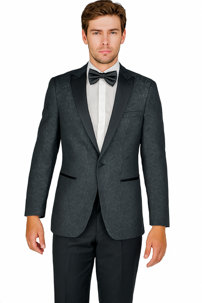 Arlan Paisly Tuxedo by Giorgio Fiorelli in Burgundy/Blue/Black 19   - from alligatorwarehouse.com