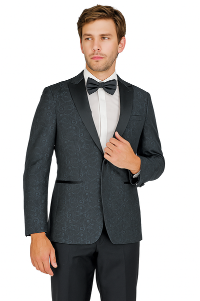 Arlan Paisly Tuxedo by Giorgio Fiorelli in Burgundy/Blue/Black 21   - from alligatorwarehouse.com