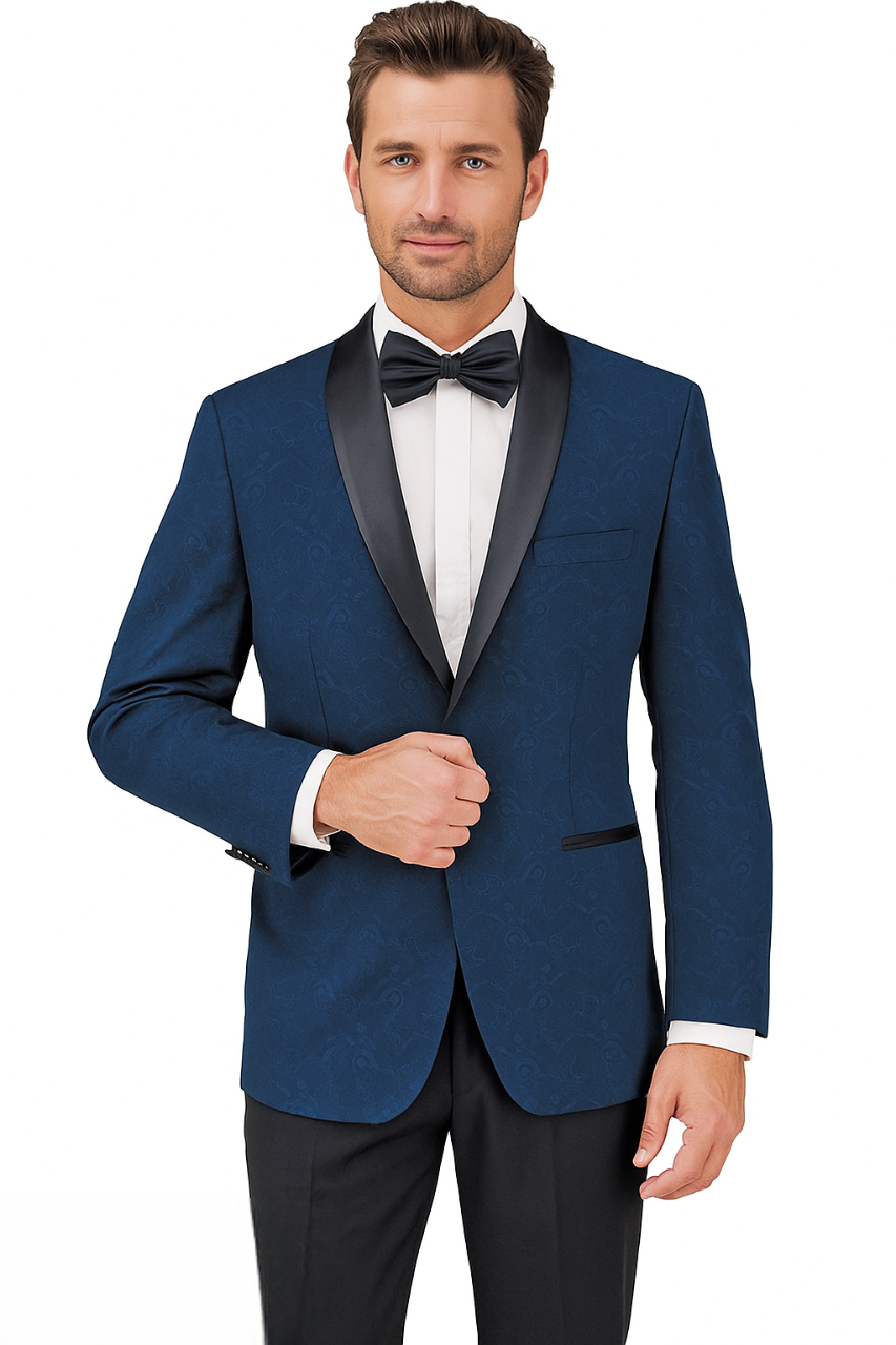 Arlan Paisly Tuxedo by Giorgio Fiorelli in Burgundy/Blue/Black