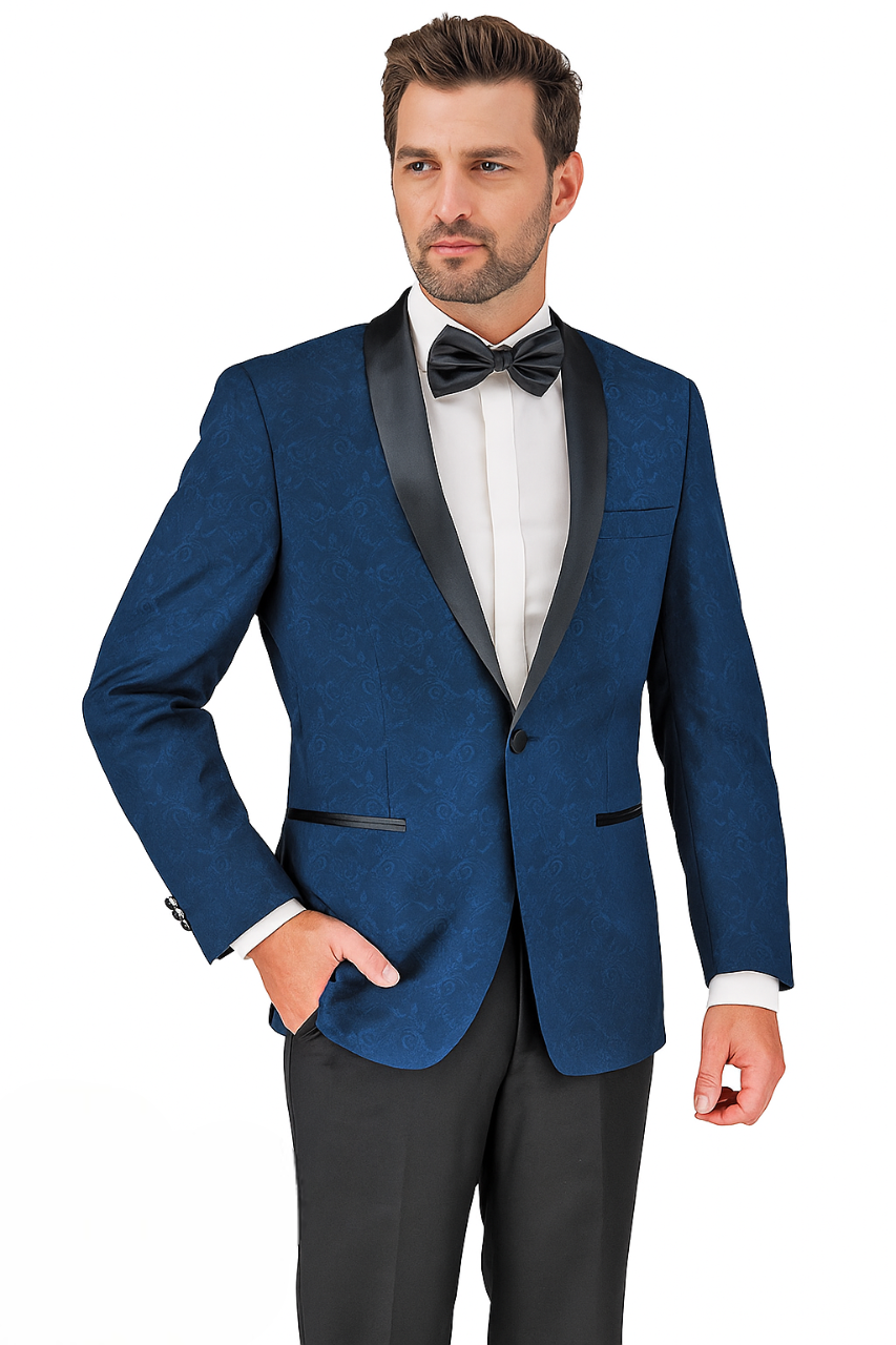 Shawl Paisly Tuxedo by Giorgio Fiorelli in Burgundy, Gray, Blue 24   - from alligatorwarehouse.com