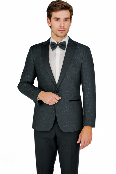 Arlan Paisly Tuxedo by Giorgio Fiorelli in Burgundy/Blue/Black 22   - from alligatorwarehouse.com