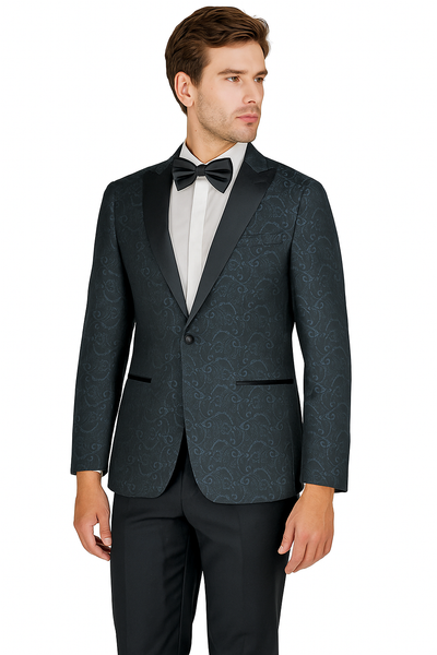 Arlan Paisly Tuxedo by Giorgio Fiorelli in Burgundy/Blue/Black 24   - from alligatorwarehouse.com