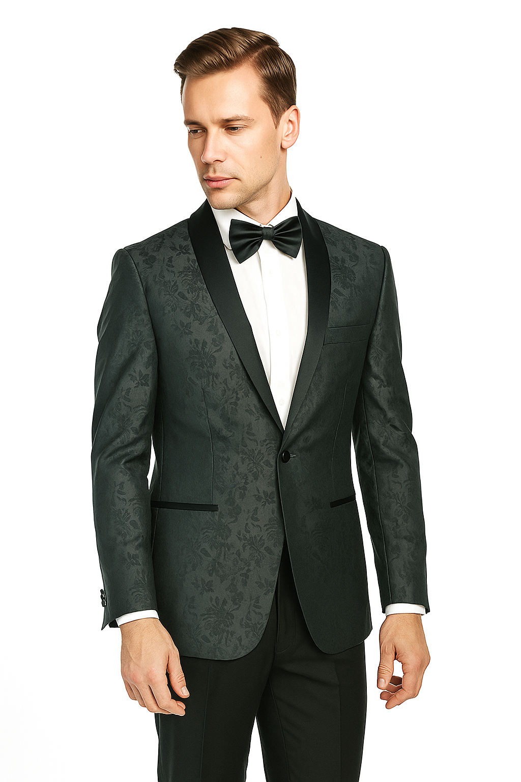 Shawl Paisly Tuxedo by Giorgio Fiorelli in Burgundy, Gray, Blue 11   - from alligatorwarehouse.com