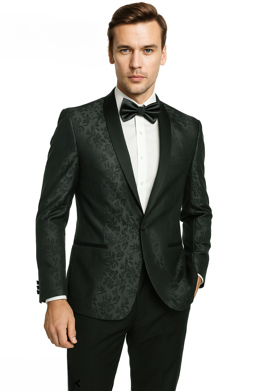 Shawl Paisly Tuxedo by Giorgio Fiorelli in Burgundy, Gray, Blue 8   - from alligatorwarehouse.com