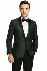 Shawl Paisly Tuxedo by Giorgio Fiorelli in Burgundy, Gray, Blue