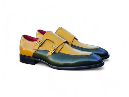 Double Monk Strap Two Tone Loafer