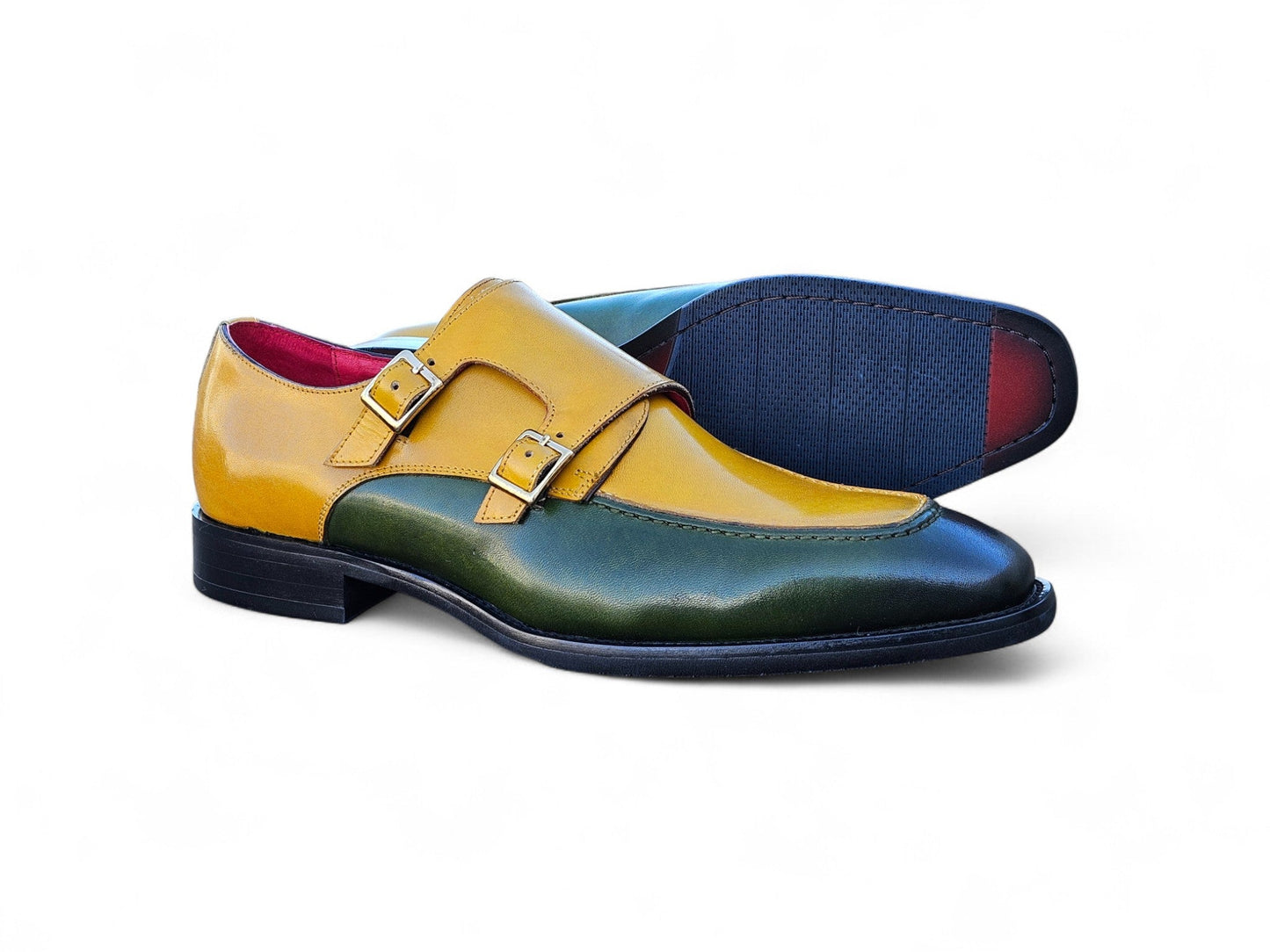 Double Monk Strap Two Tone Loafer