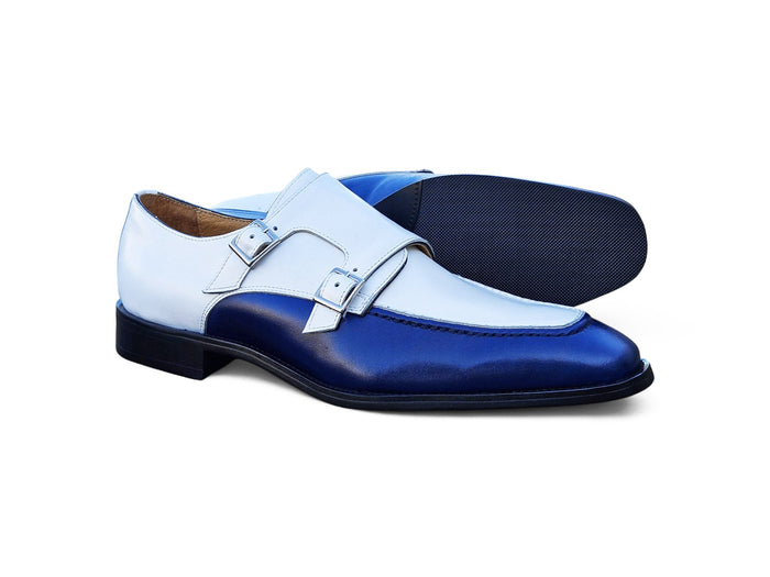 Carrucci Double Monk Strap Two Tone Loafer