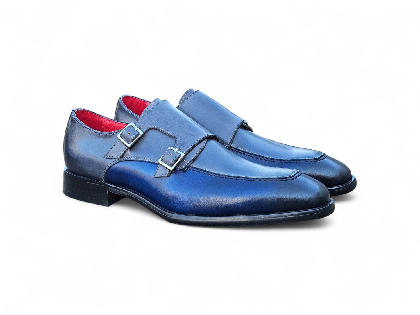 Double Monk Strap Two Tone Loafer
