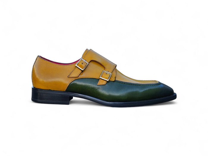 Carrucci Double Monk Strap Two Tone Loafer