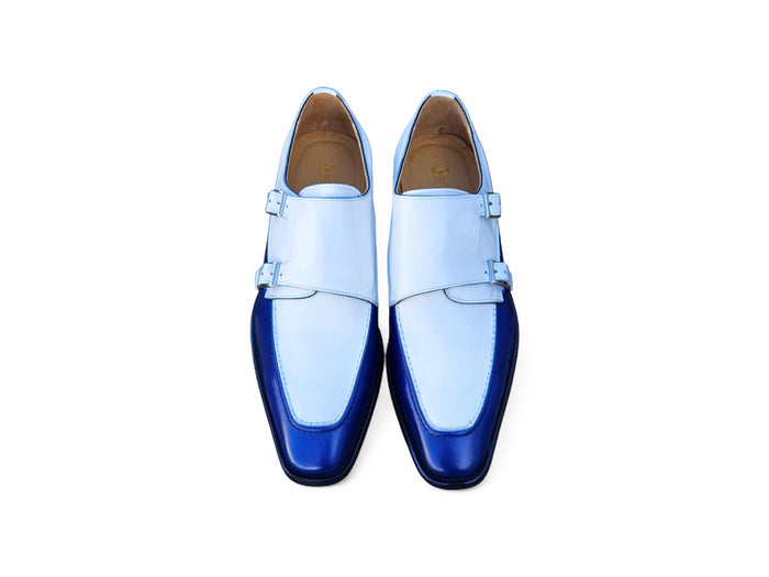 Carrucci Double Monk Strap Two Tone Loafer