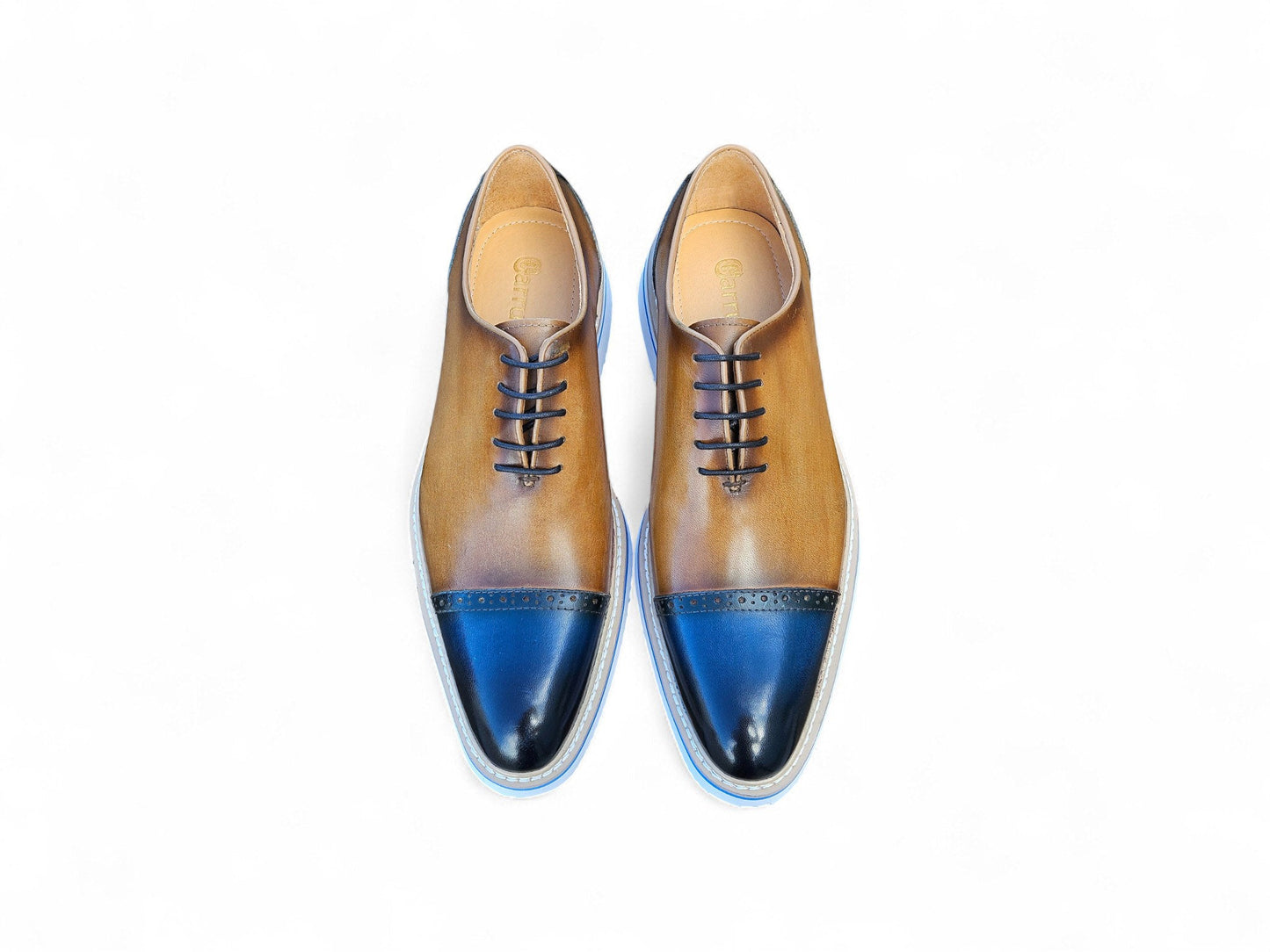 Two Tone Cap toe Calfskin Oxford